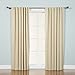 Best Home Fashion Thermal Insulated Blackout Curtains - Back Tab/ Rod Pocket - Beige - 52