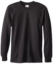 Soffe Big Boys' Long Sleeve T-Shirt,Black,M (10/12)
