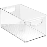 InterDesign Home Kitchen Organizer Bin for Pantry, Refrigerator, Freezer & Storage Cabinet-10" x 6" x 5", Clear