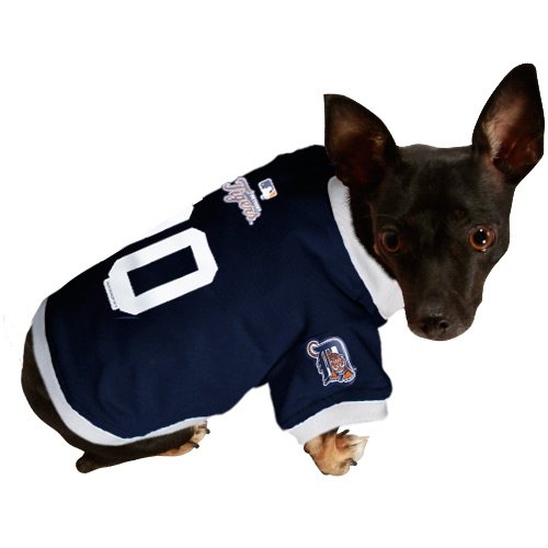 Detroit Tigers Navy Blue Mesh Pet Jersey (X-Large)