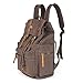 Vintage Retro Canvas Backpack School Bag School College Laptop Bag Rucksack Army Green