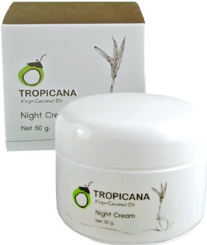 Beauty Set : 2 Units of Tropicana Virgin Coconut Oil Night Cream 50g. [Free Facial Hair Epicare Spring A1Remover]