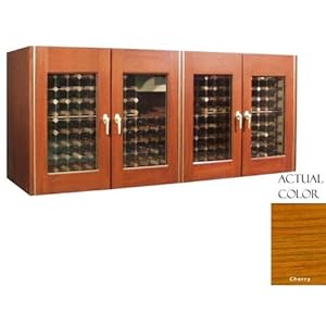 Vinotemp Vino-400credg-ch 304 Bottle Four Door Wine Cellar Credenza - Glass Doors / Cherry Cabinet Vinotemp Vino-400credg-ch 304 Bottle Four Door Wine Cellar Credenza - Glass Doors / Cherry Cabinet