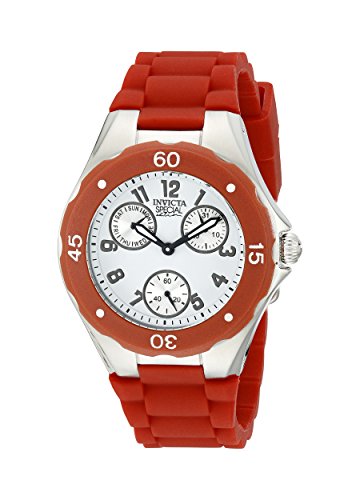 Invicta 18789 Women's Special Edition Couture Multi-Function Red Silicone White Dial