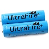 Ultra Fire 14500 3.6V 900mAh 2Pack Rechargeable Batteries Battery