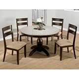 Round Granite Dining Table in Simi Espresso