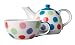 Kitchen & Housewares : Teapot & Cup with Spotty Design - Tea For One