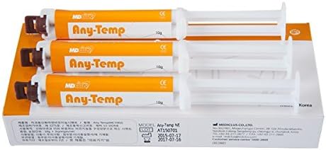 Any-Temp Non-Eugenol Temporary Cement For Temporary Crowns &amp; Bridges 3 X 10g