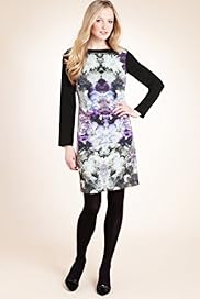Autograph Slash Neck Floral Print Dress