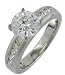 Silver Cz Engagement Ring with Cz shoulders
