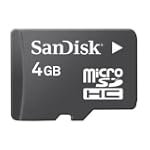 Sandisk 4GB MicroSDHC Memory Card with SD Adapter (BULK Packaging)