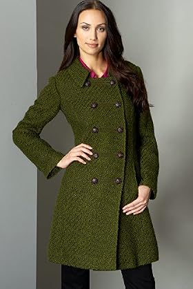 Per Una Double Breasted Coat with Wool