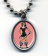 Hand Made Womens Retro 'PIRATE GIRL' Chain Necklace Pendant