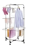 Wenko - 3773052100 - Séchoir Tour 3 Niveaux - Acier Inox