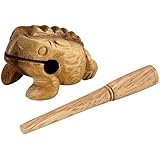 Nino Percussion NINO517 Extra Small Wood Frog Guiro, Natural Finish