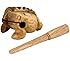 Nino Percussion NINO517 Extra Small Wood Frog Guiro, Natural Finish