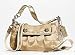 Women's Poppy Signature Sateen Groovy Khaki/Gold Jacquard Shoulder Bag: Khaki/Gold Shoulder