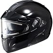 HJC Solid with Electric Shield Men's IS-MAX BTSN Bluetooth Snow Snowmobile Helmet w/ Free B&F Heart Sticker Bundle - Black