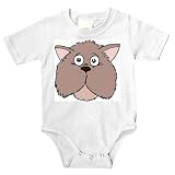 Onesie with pudgy, cat, brown, face, animal, feline