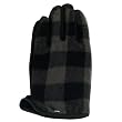 Winter Ski Plaid Lumber Jack Buffalo Gloves Gray Black