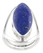 Sterling Silver Marquise-Shaped Sodalite Inlay Ring