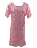 Short Sleeve Pink Hearts Cotton Nightgown Plus Size 4X