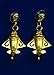 Across The Puddle, Ancient Golden Jet Collection |Golden Jet-3 Dangle Earrings | Pre-Columbian Quimbaya Airplane Jet-3|Ancient Aircraft-3 Earrings