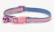 Suede Safe Cat Collar, 3/8-Inch Wide, Adjustable 8-12, Blue/Pink