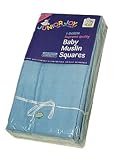 Junior Joy muslins (dozen) baby blue 70 x 70cm