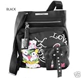 ED HARDY TESS LOVE IS GAMBLE MESSENGER BAG