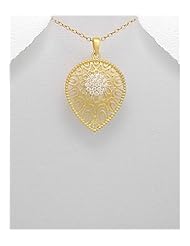 CZ Pendant Necklace In 92.5 Sterling Silver