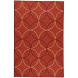 Rain Coral Outdoor Rug Size: 9' x 12'