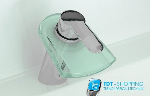 Stilvolle Glas-Wasserfall-Armatur