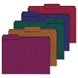 Ampad 100% Recycled Color File Folders, 1/3 Cut Tab, Letter Size (8.5 x 11), Assorted, 50 per Box (35115)