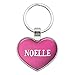 Metal Keychain Key Chain Ring Pink I Love Heart Names Female N Nida - Noelle