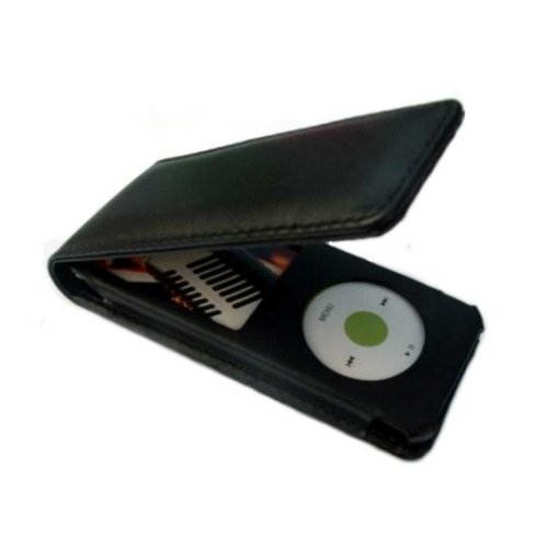 4G BLACK FLIP CASE + GREY SOCK & FREE ICE BOX COVER FOR THE  APPLE iPOD NANO (4th GENERATION) 8GB 16GB (SEP 2008) + NEW NECK STRAP