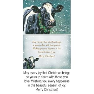 Christmas Cow Boxed Christmas Cards - Bonnie Mohr - Legacy