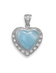 MMA Silver - Larimar Heart Pendant