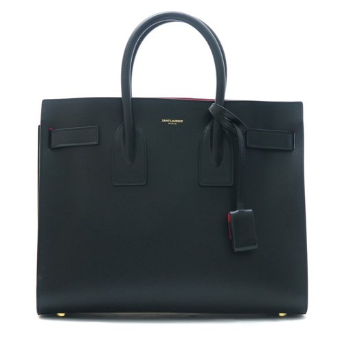 [SAINT LAURENT]サンローラン ハンドバッグ サック ド ジュール CLASSIC SAC DE JOUR 378299 BX62J 1092 BLACK/PINK 黒 ブラック ピンク [並行輸入品]