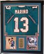 Dan Marino Autographed Miami Dolphins Home Jersey Including Two 8" x 10" Photograph and Jersey in a 36" x 44" Deluxe Frame Shadow Box