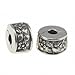 Flower Clip .925 Sterling Silver Spacer/Stopper Charm Fit 3mm Size Bracelet