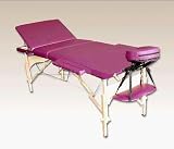 HealthLine® Pro Portable 3 Fold Massage Table Bed WINE