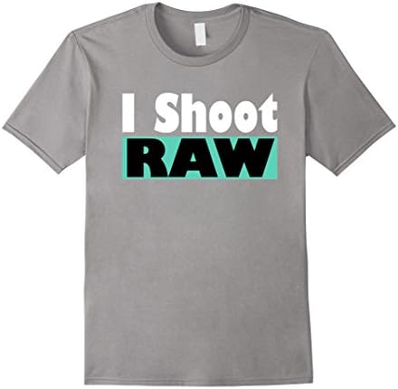 Men's I Shoot Raw Photography Skills Photographer Gift T-Shirt Large Slate
