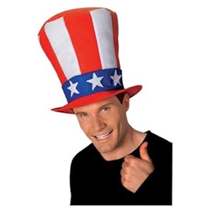 Uncle Sam Stovepipe Hat Adult Stove Pipe Patriotic Costume Accessory