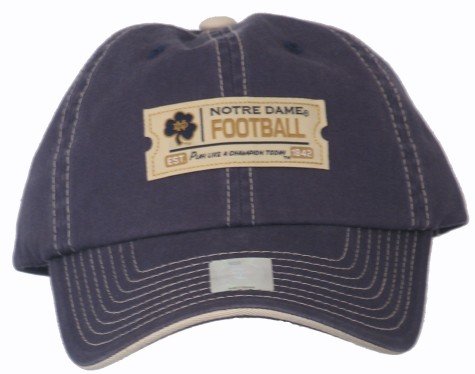 Mens Notre Dame Navy Ticket Cap - One Size