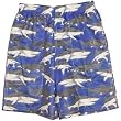 Boys Royal Sharks Printed Swim Trunks