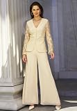 Lace-Jacket Pantsuit