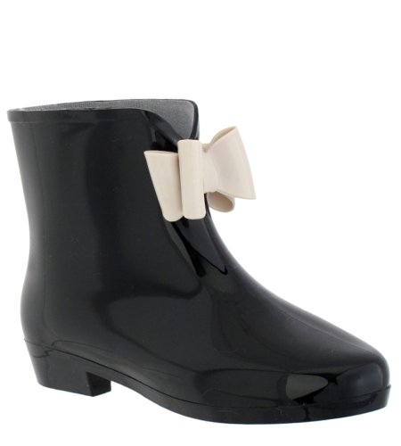 Capelli New York Opaque With Jelly Bow Ladies Mademoiselle Bootie Jelly Rain Boot