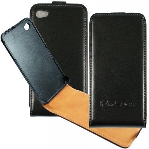 Kim Luca Flip Case f&uuml;r Apple iPhone 4 schwarz