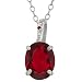 2.51 Ct Oval Ruby Red Mystic Quartz and Diamond Argentium Silver Pendant 2.51 Ct Oval Ruby Red Mystic Quartz and Diamond Argentium Silver Pendant